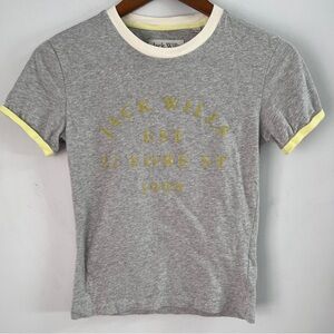 Jack Wills Gray Fitted Short Sleeve T-Shirt Size 2 US